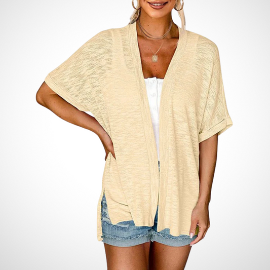 Relaxed Open-Front Cardigan