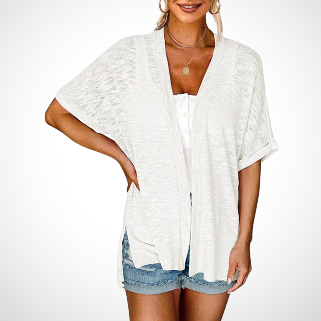 Relaxed Open-Front Cardigan