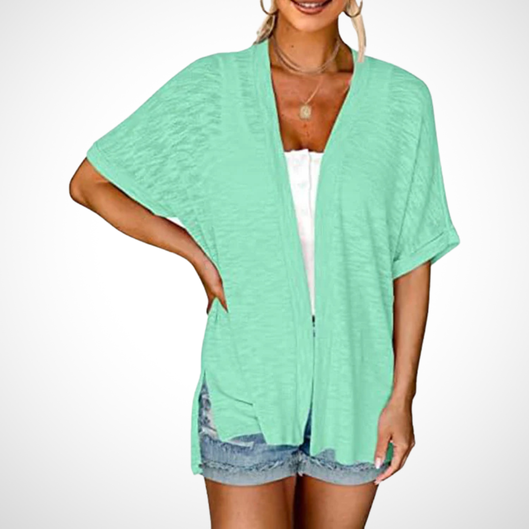 Relaxed Open-Front Cardigan