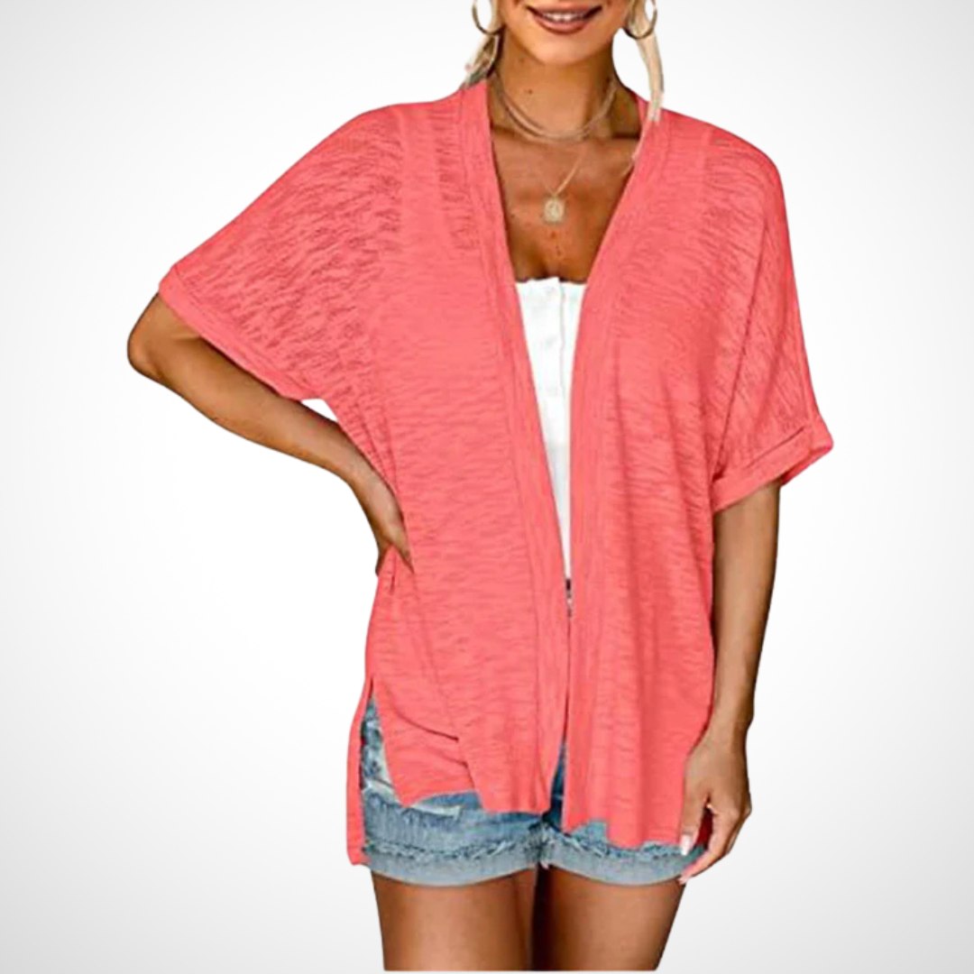 Relaxed Open-Front Cardigan