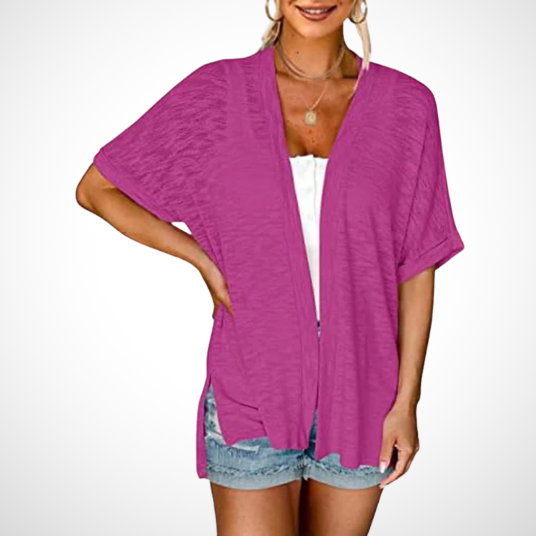 Relaxed Open-Front Cardigan