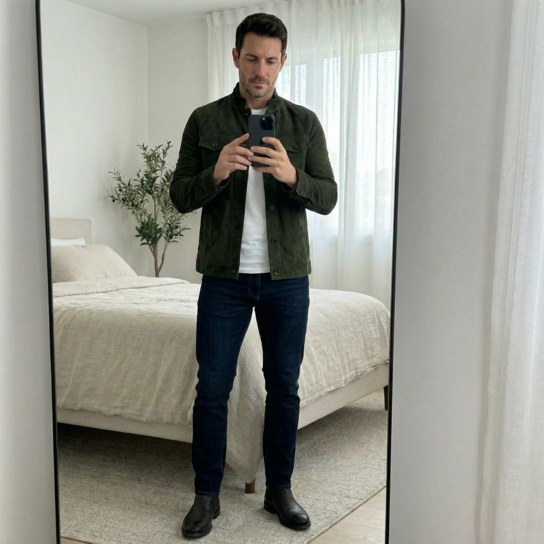 Classic Suede Pocket Jacket