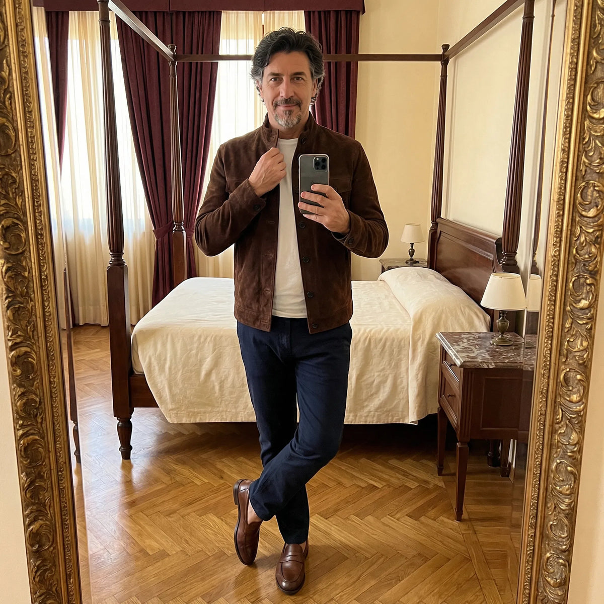 Classic Suede Pocket Jacket