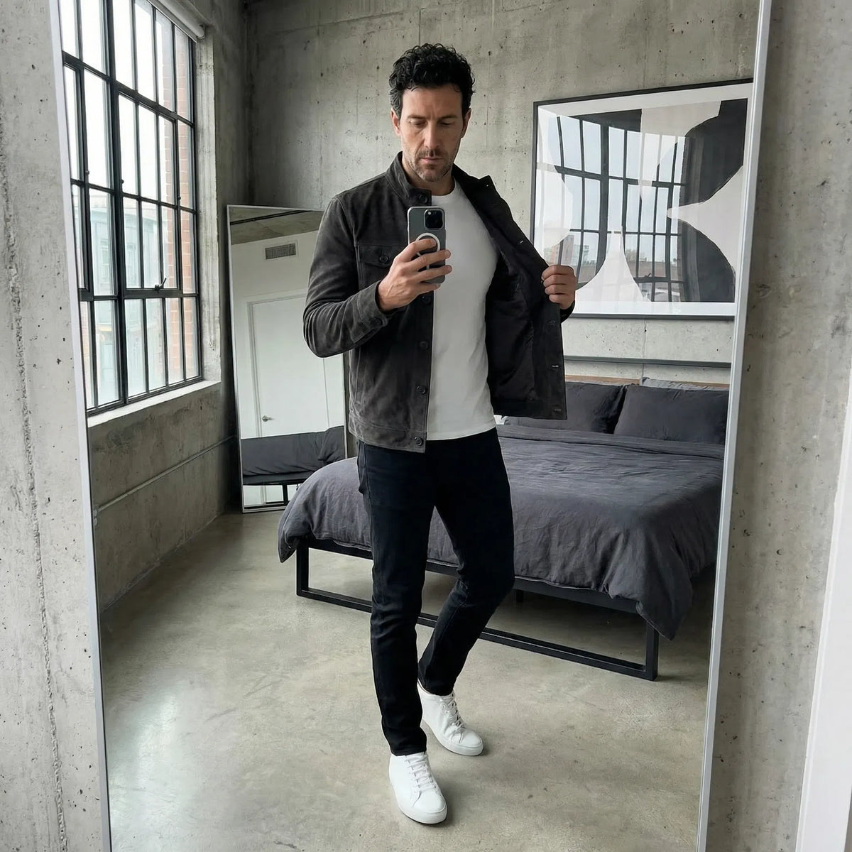 Classic Suede Pocket Jacket