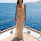 Zenthos - Romantic Mesh Floral Maxi Dress