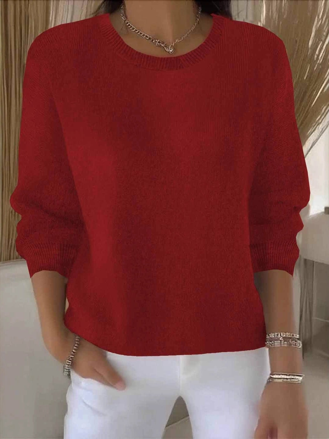 Relaxed Everyday Knit Sweater