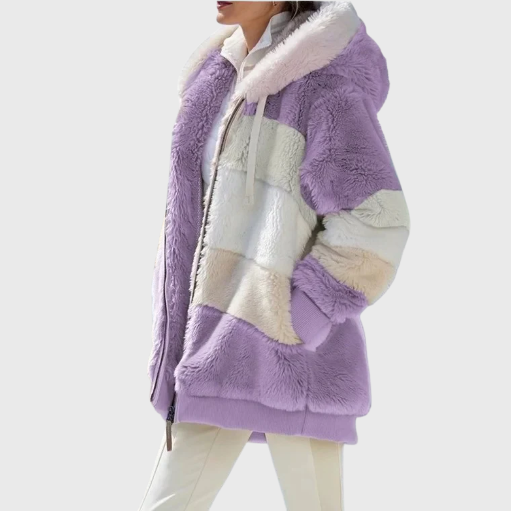 Multicolour Striped Puffer Jacket