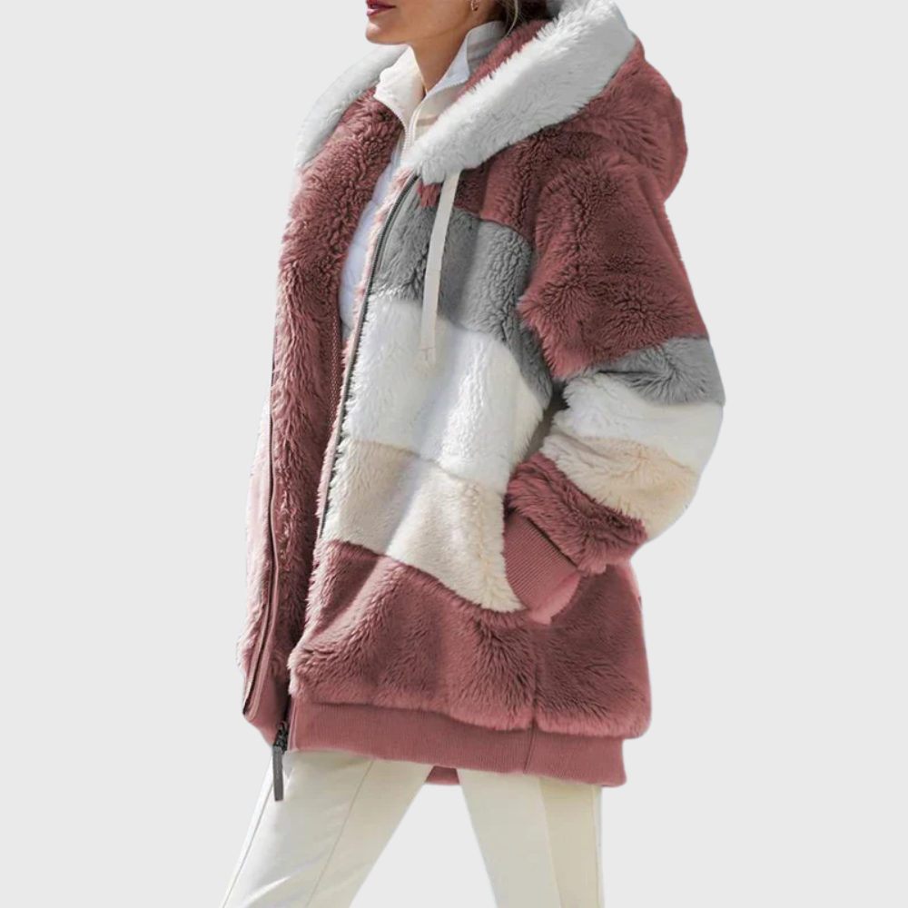 Multicolour Striped Puffer Jacket