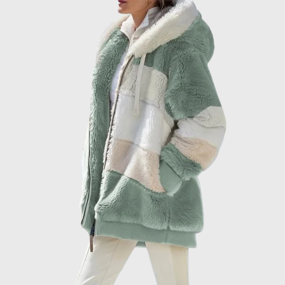 Multicolour Striped Puffer Jacket