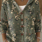 Button-Front Hooded Cardigan