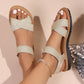 Aethelia - Sandales Plates Brillantes Confortables
