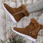 Plush-Trimmed Winter Ankle Boots