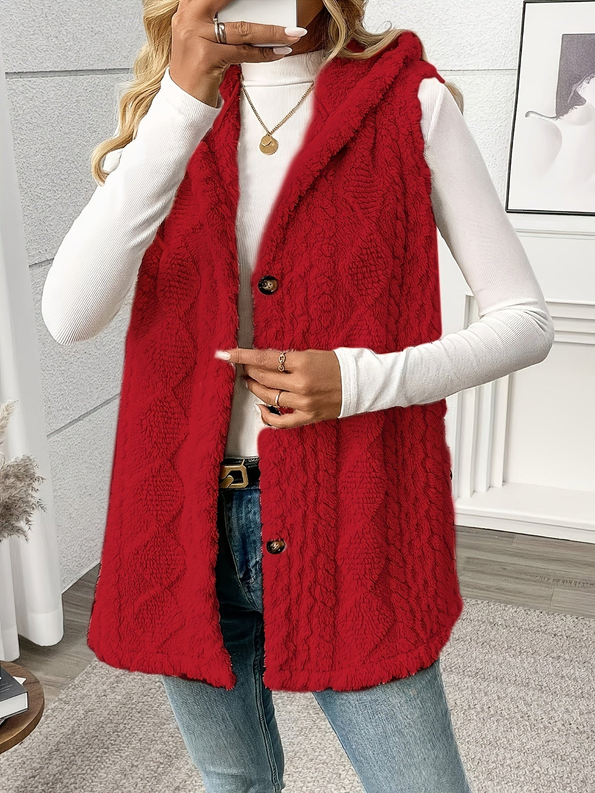 Hooded Sleeveless Vest