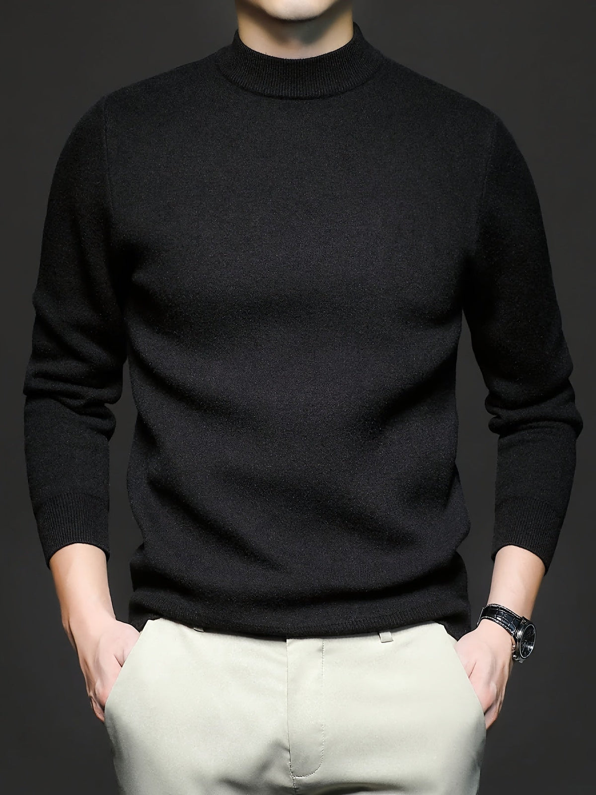 Refined Mock-Neck Sweater