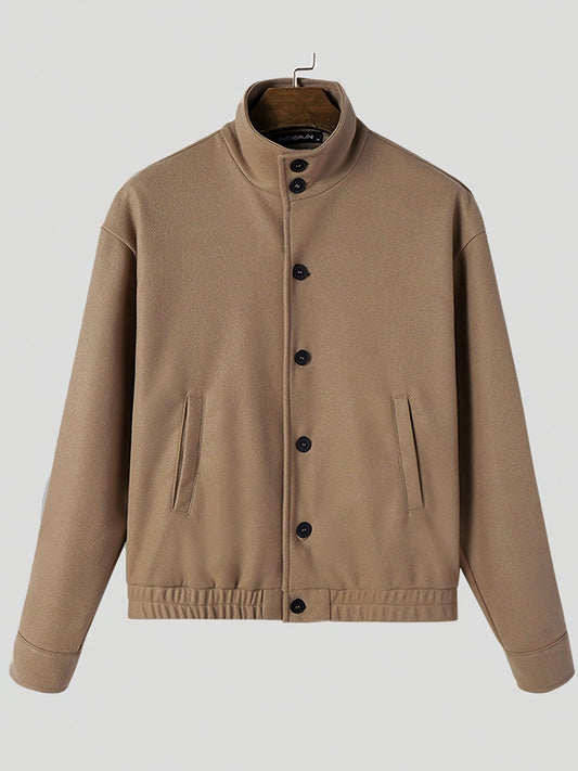 Button-Front Bomber Jacket
