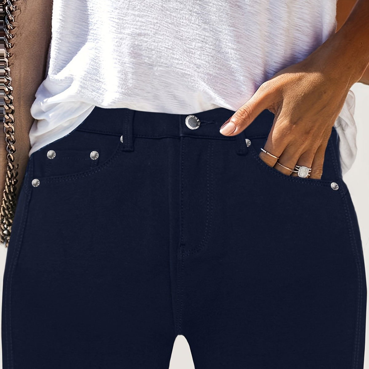 High-Waisted Skinny Jeans