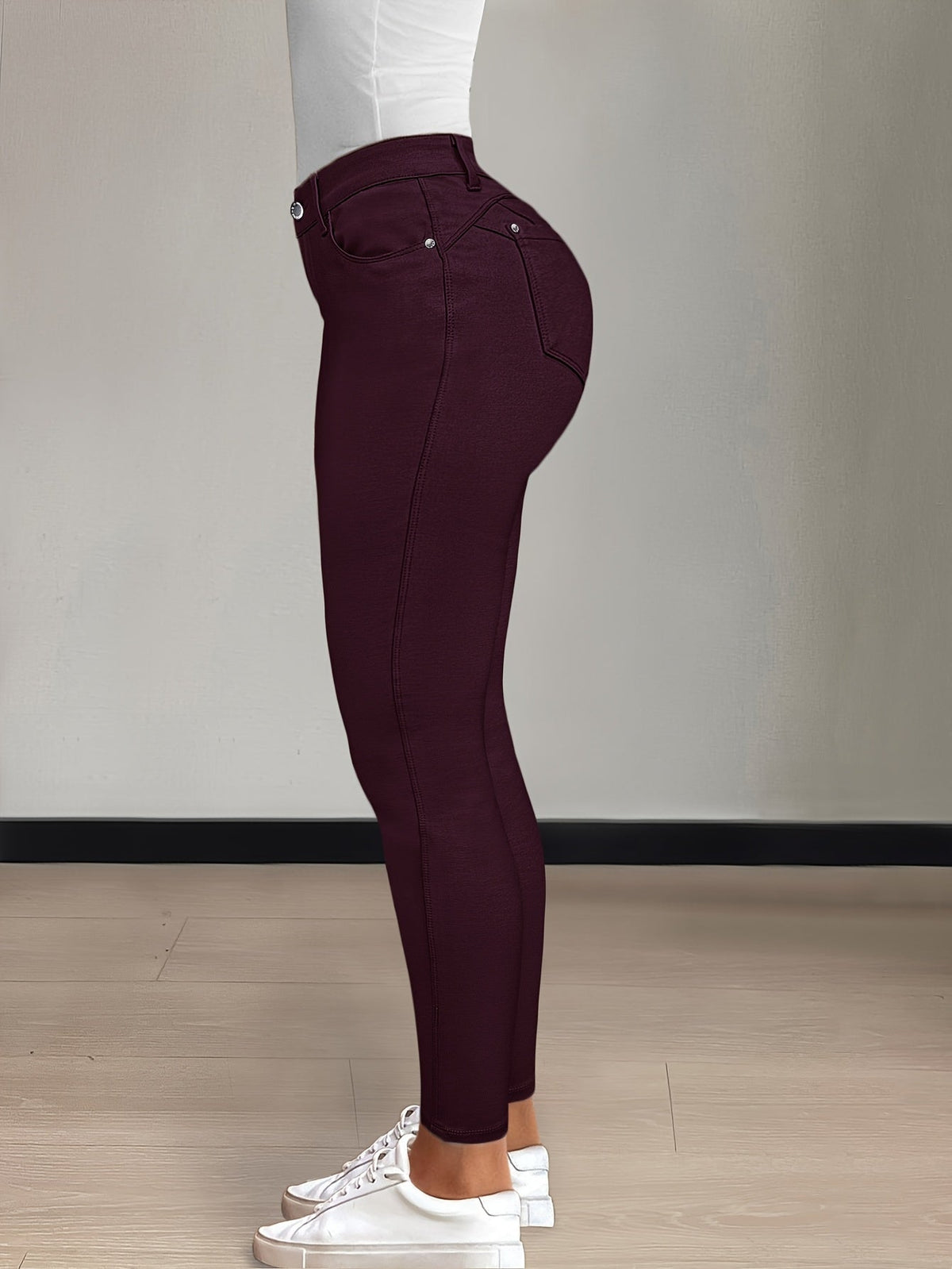 High-Waist Skinny Jeans