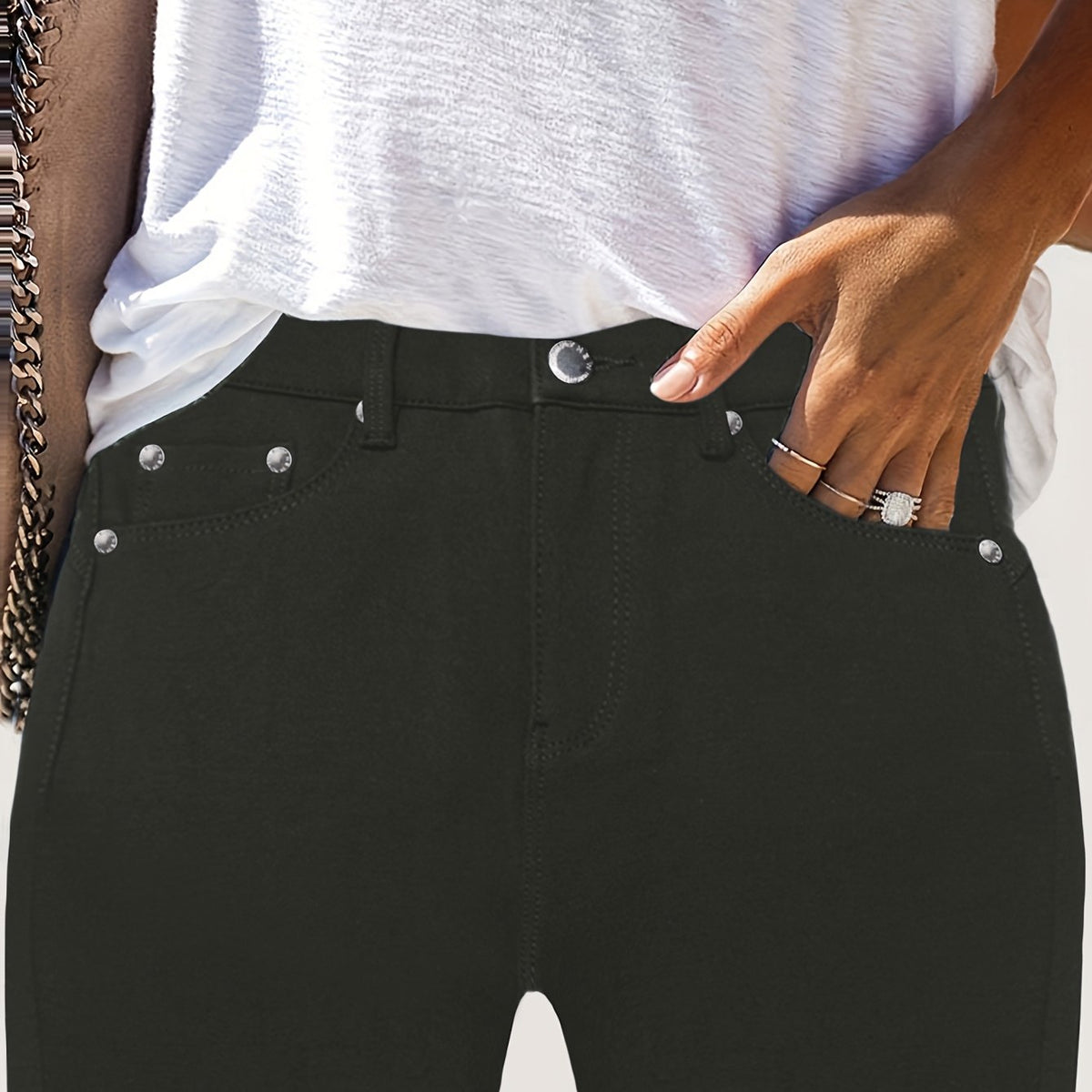 High-Waisted Skinny Jeans