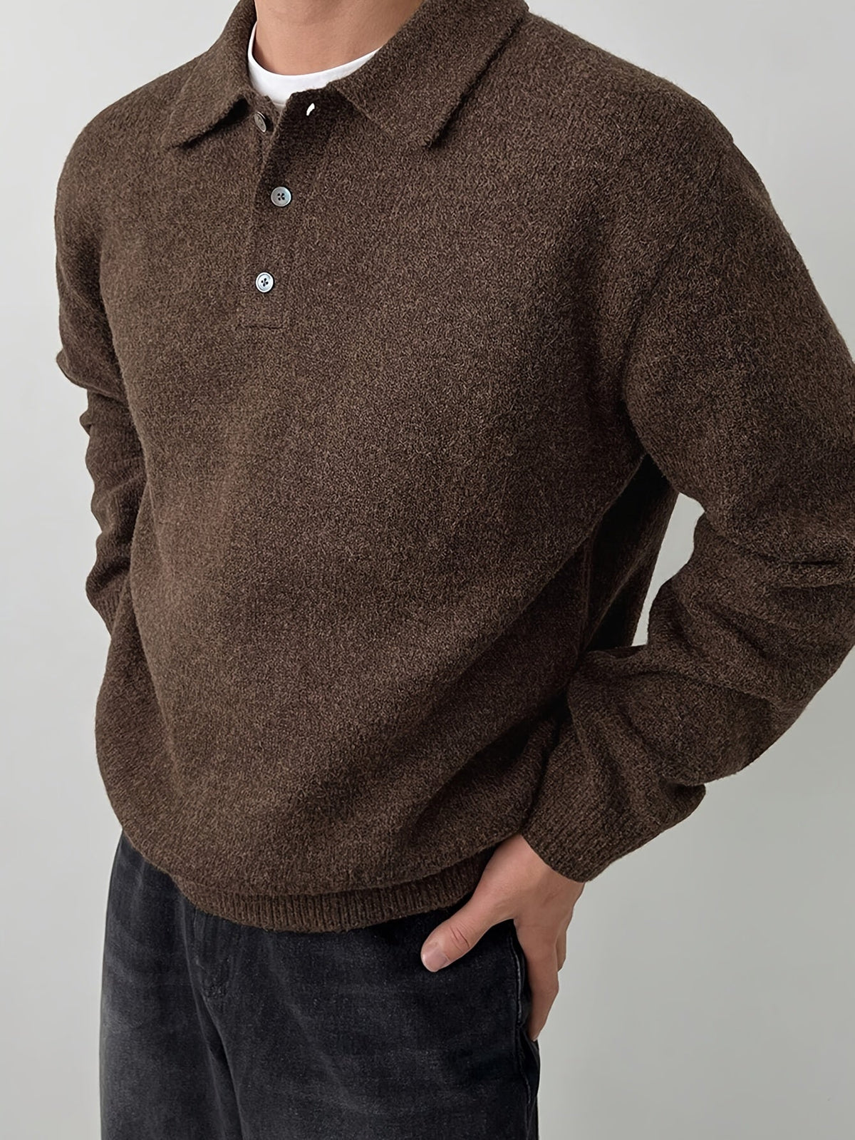 Polo Collar Knit Sweater