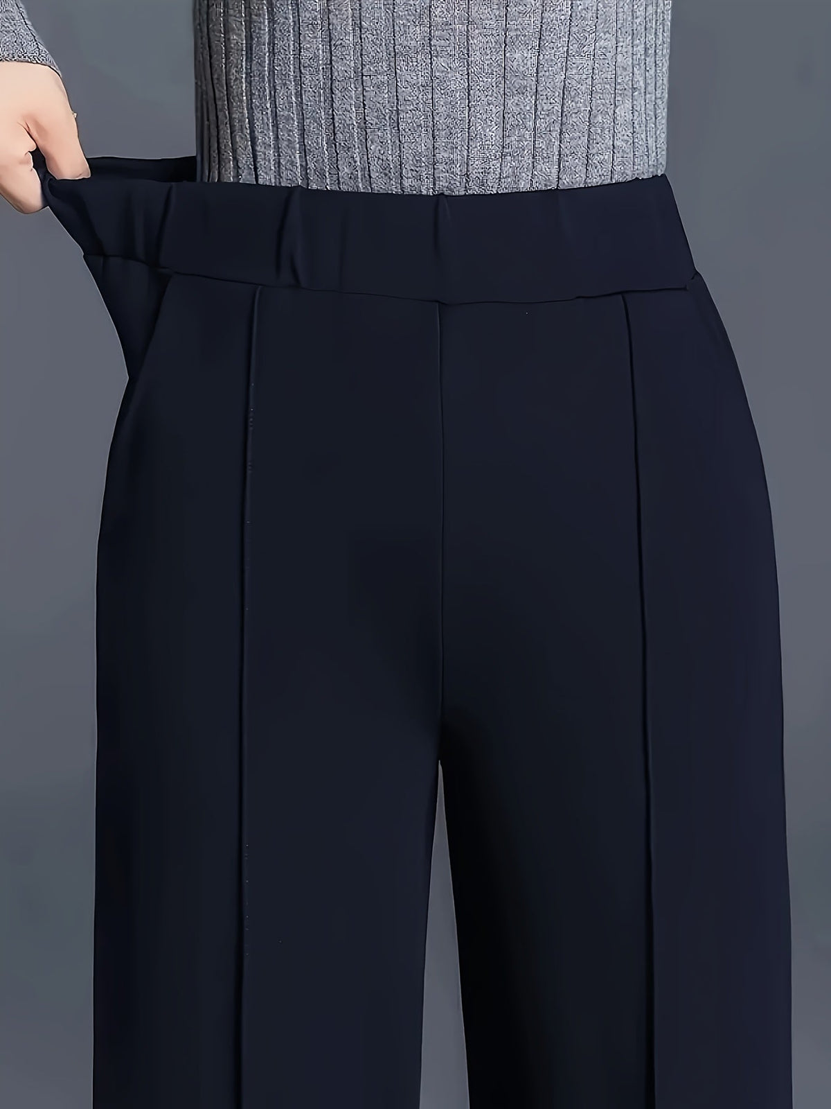 High-Waisted Wide-Leg Trousers
