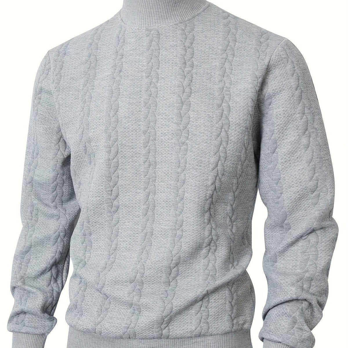 Textured High-Neck Sweatshirt