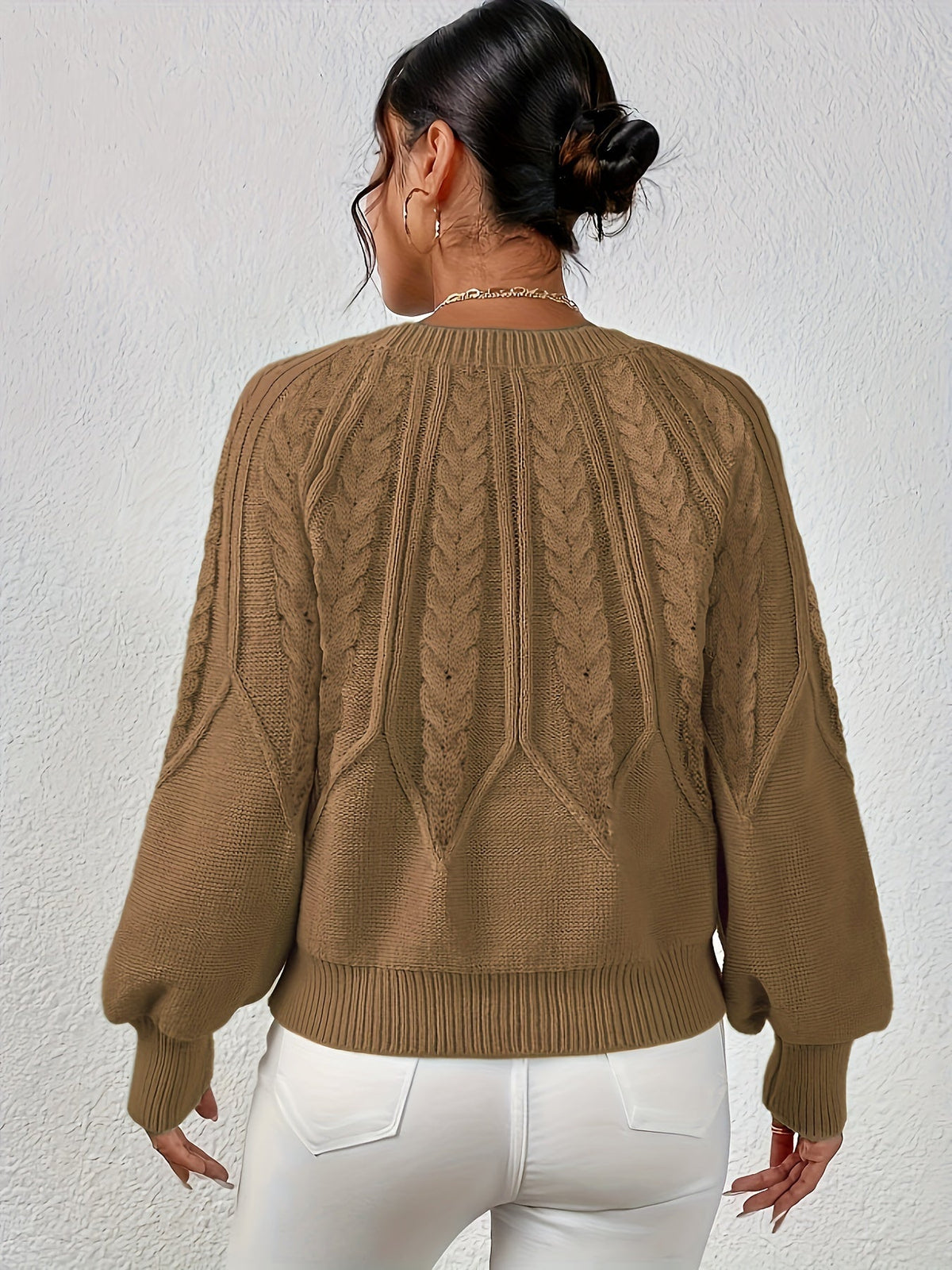Relaxed Cable-Knit Sweater