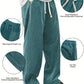 Relaxed Straight-Leg Ribbed Trousers