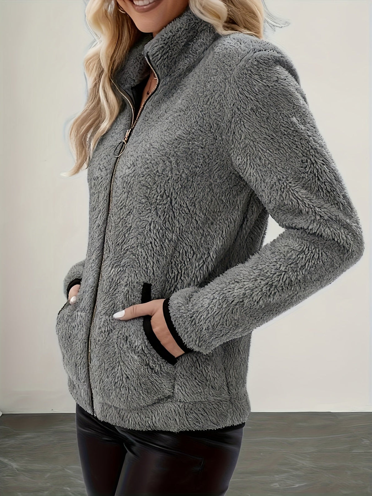 Plush Zip-Up Jacket