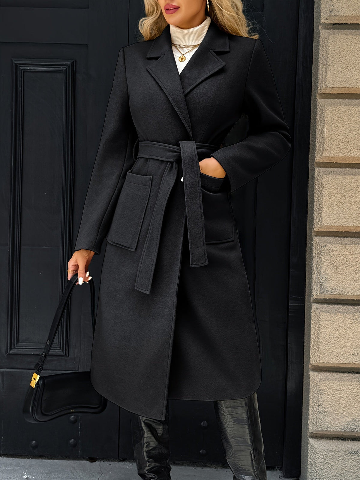 Tailored Belted Long Coat