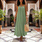 Khozun - Bohemian Open-Back Maxi Dress