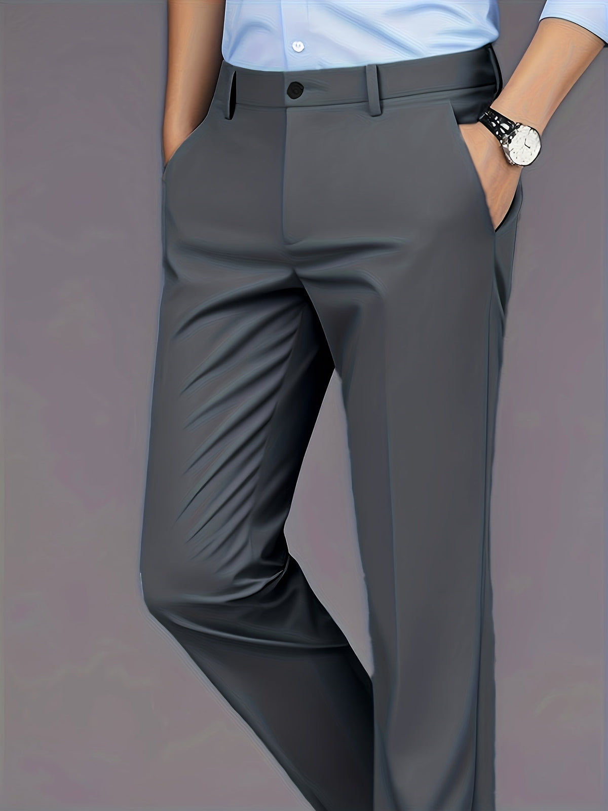 Tailored Straight-Leg Pants