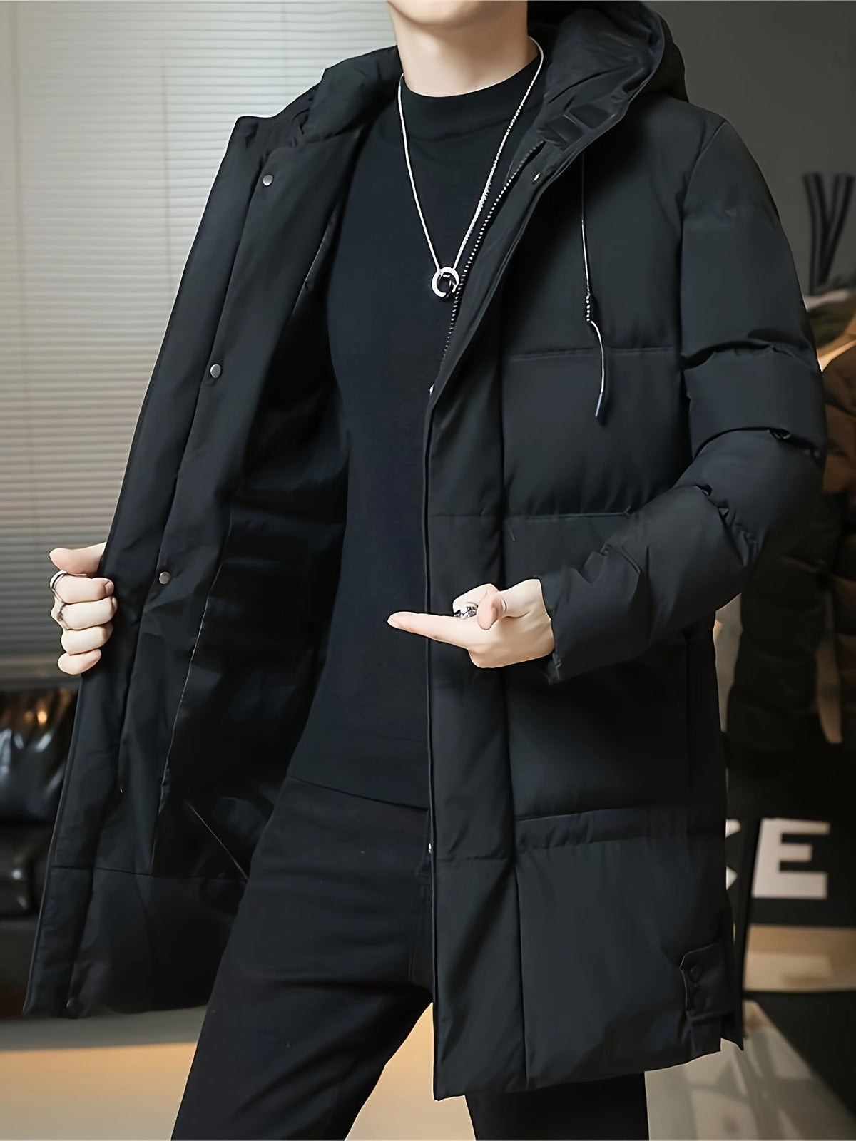 Hooded Longline Padded Coat