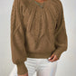 Relaxed Cable-Knit Sweater