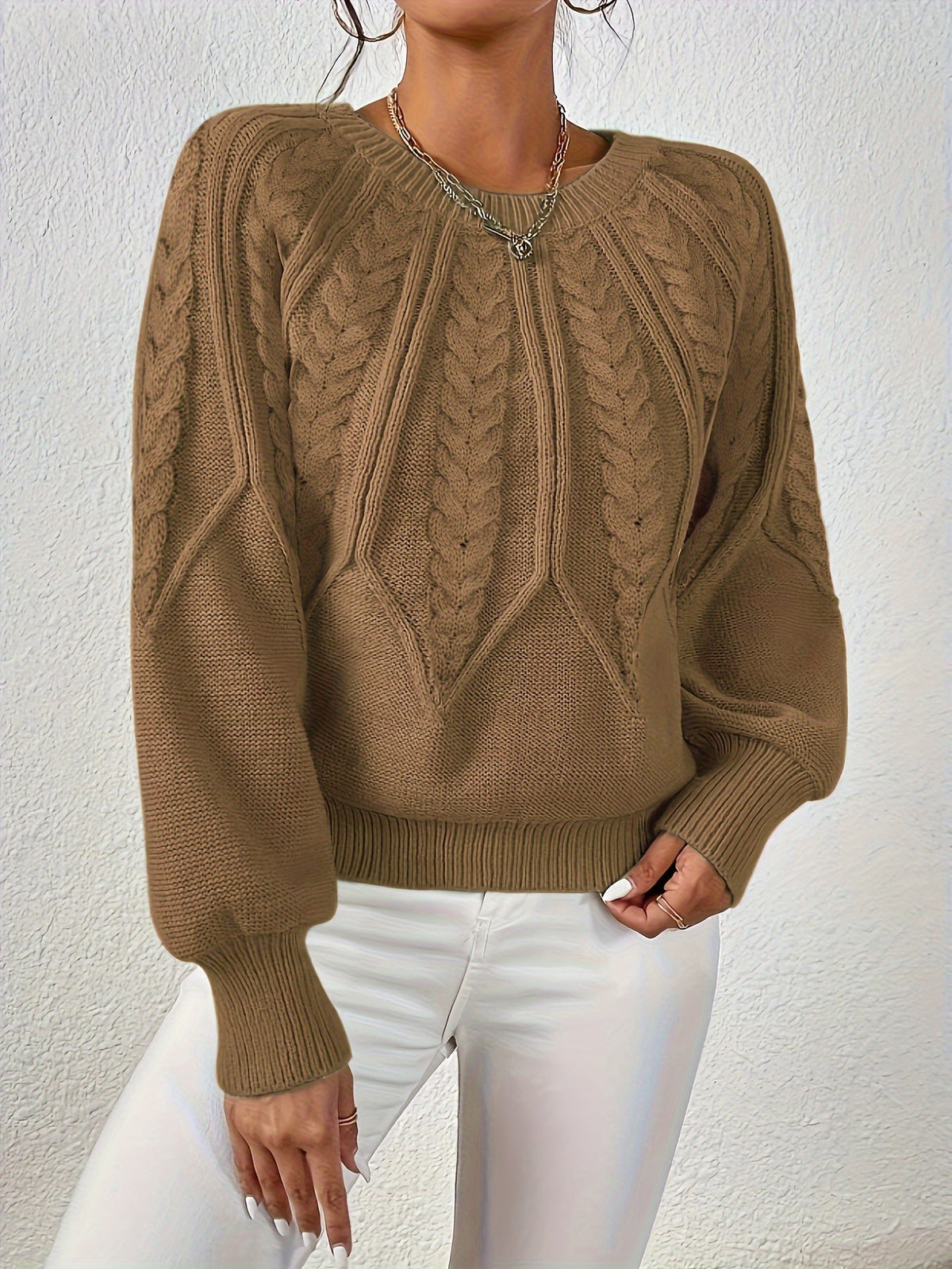 Relaxed Cable-Knit Sweater