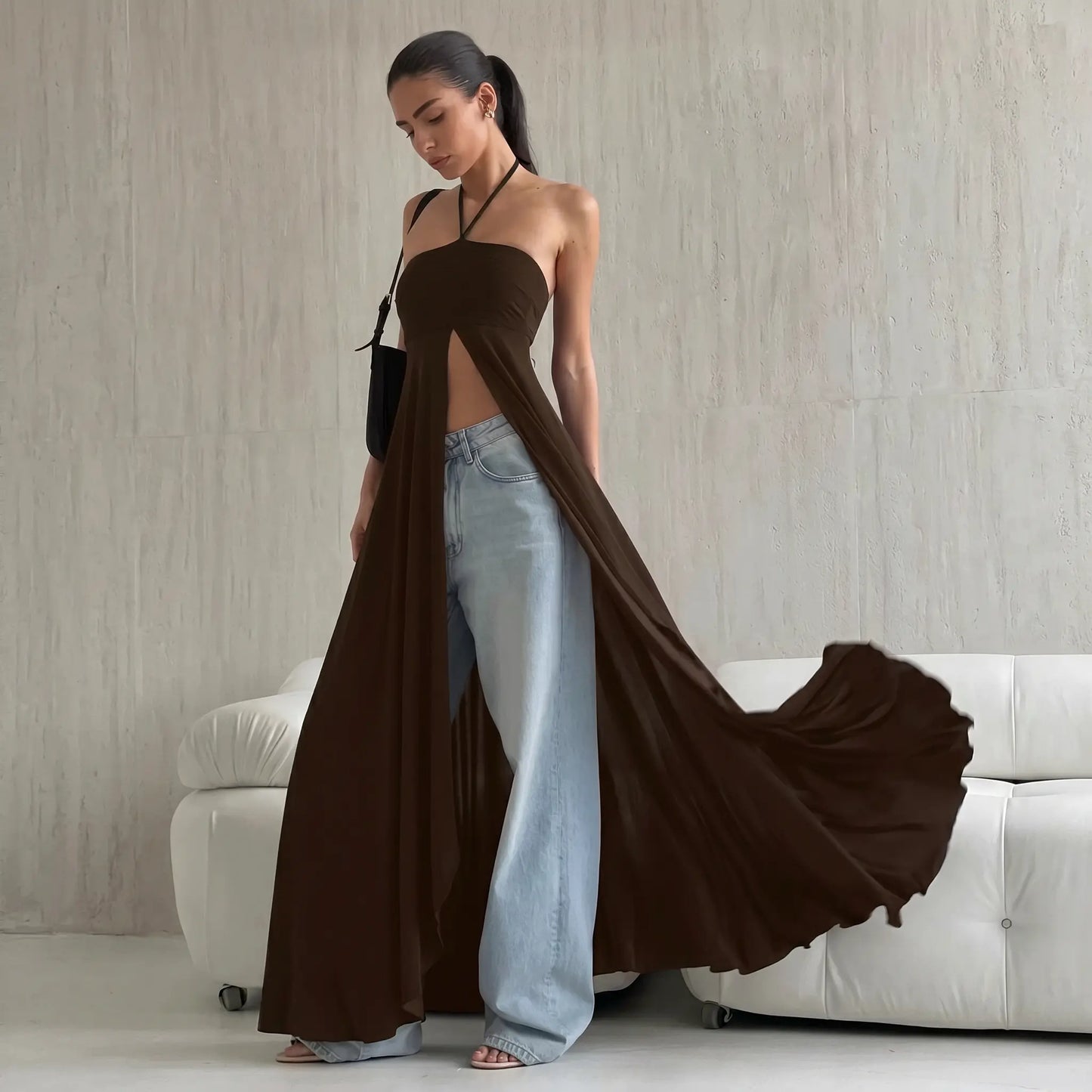 Aethel - Robe Maxi Bohème Chic En Soie Fluide