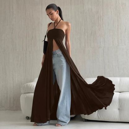 Aethel - Robe Maxi Bohème Chic En Soie Fluide