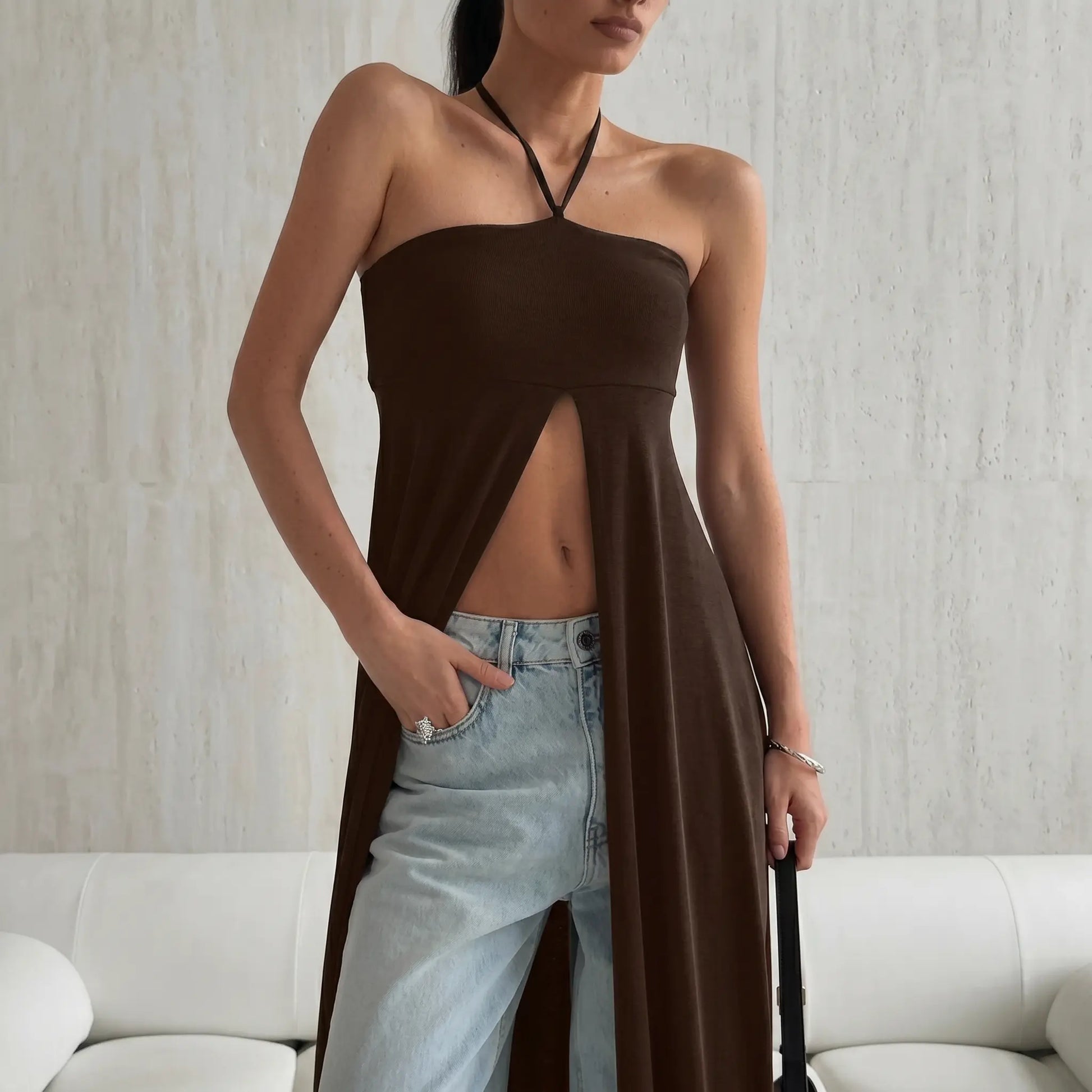 Aethel - Robe Maxi Bohème Chic En Soie Fluide