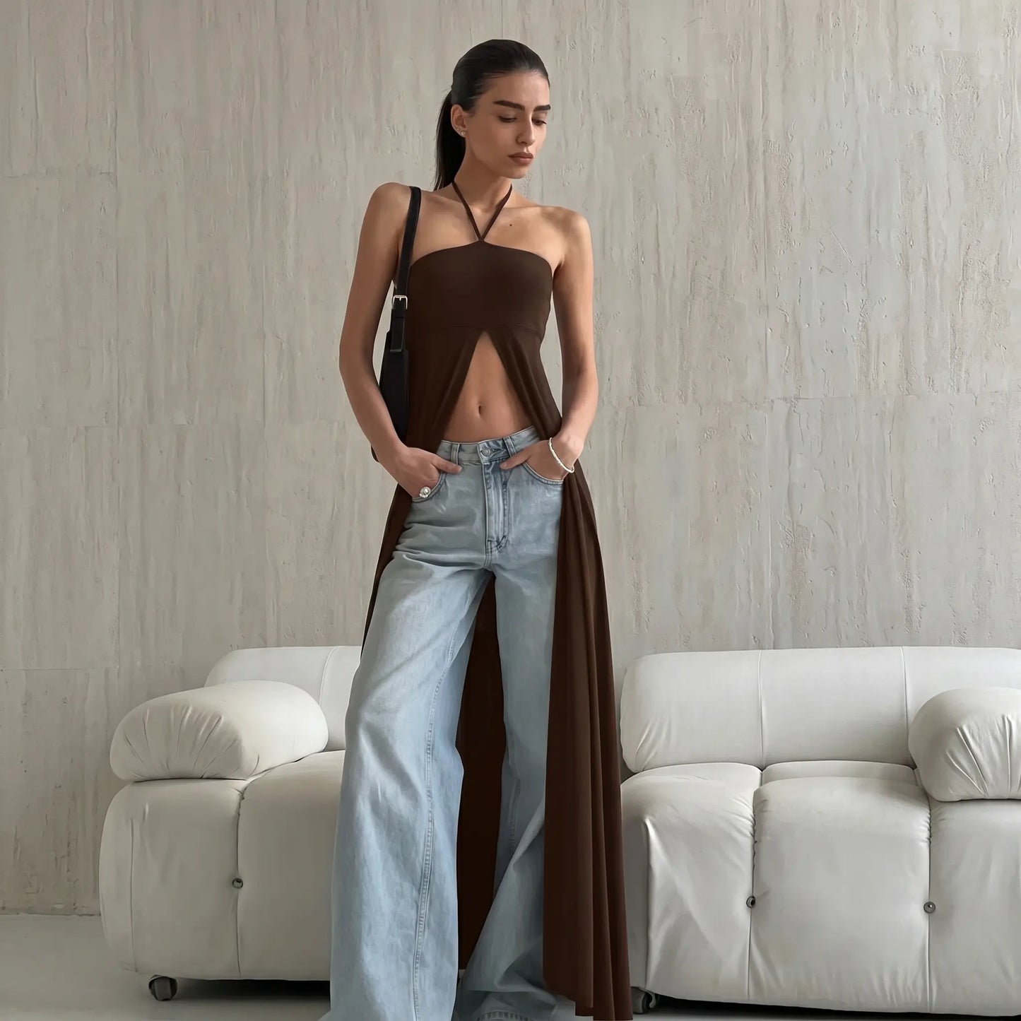 Aethel - Robe Maxi Bohème Chic En Soie Fluide