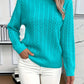 Cable-Knit Round Neck Sweater