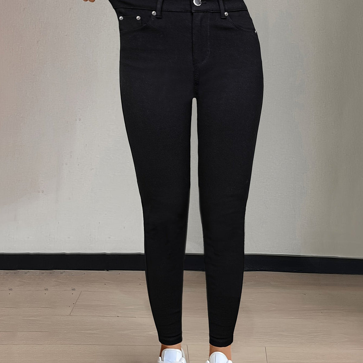 High-Waist Skinny Jeans