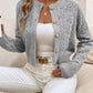 Textured Button-Front Cardigan