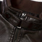 Classic Stand-Collar Moto Jacket