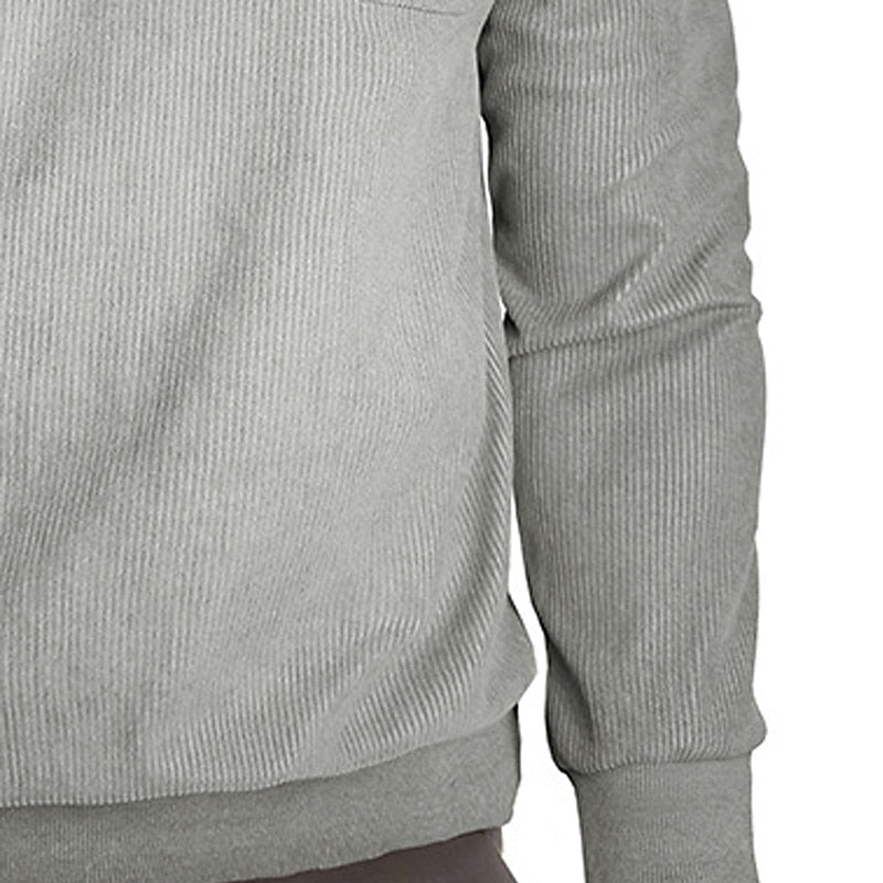 Textured Half-Button Pullover
