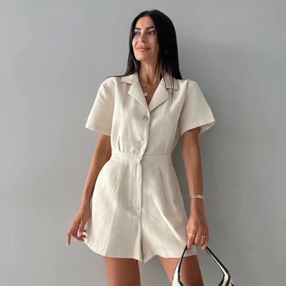 Azkari - Elegant Linen-Blend Jumpsuit
