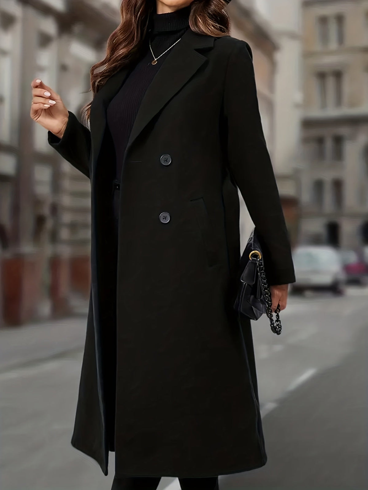 Double-Breasted Long Coat