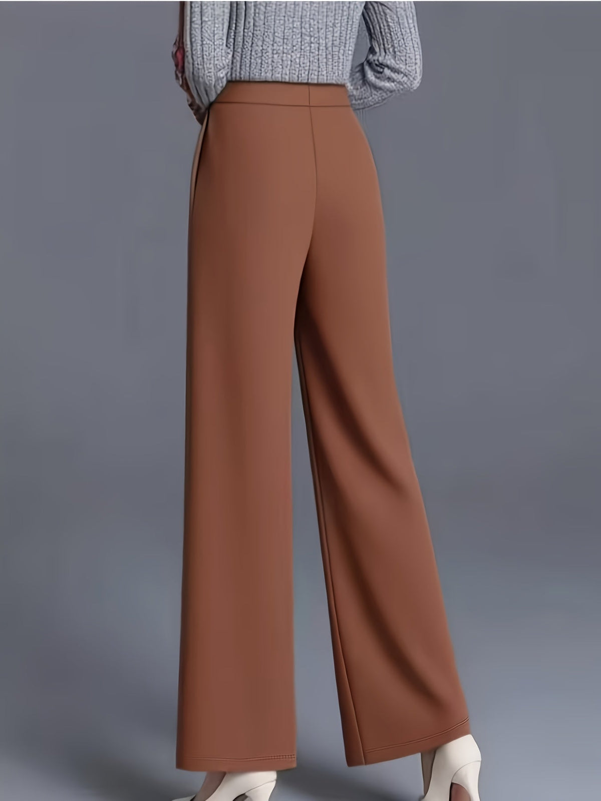 High-Waisted Wide-Leg Trousers