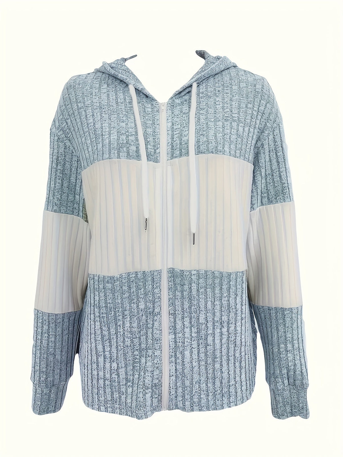 Color-Block Zip-Up Hoodie