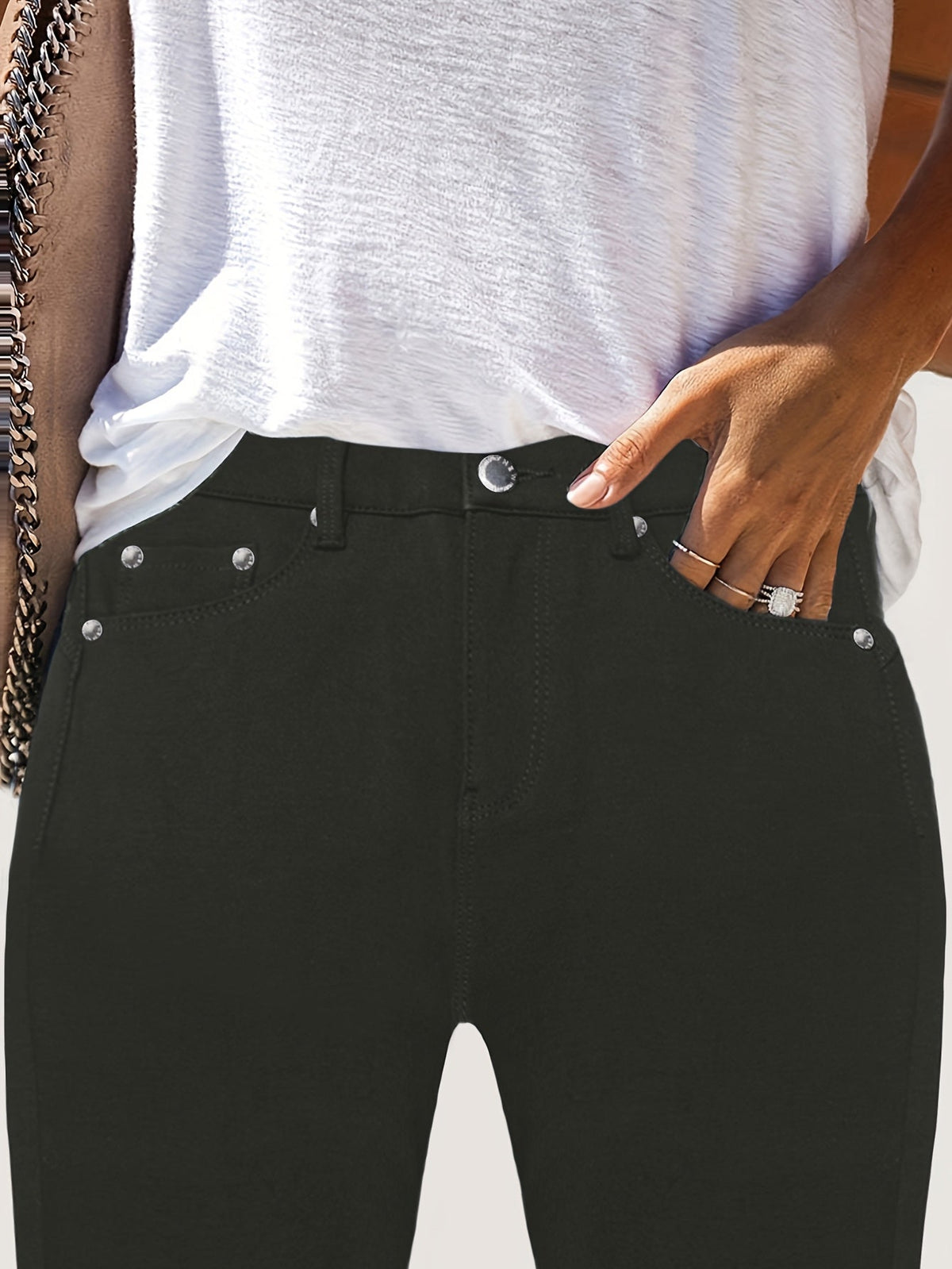 High-Waisted Skinny Jeans