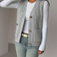 Buttoned V-Neck Knit Vest