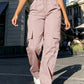 High-Waisted Wide-Leg Cargo Pants